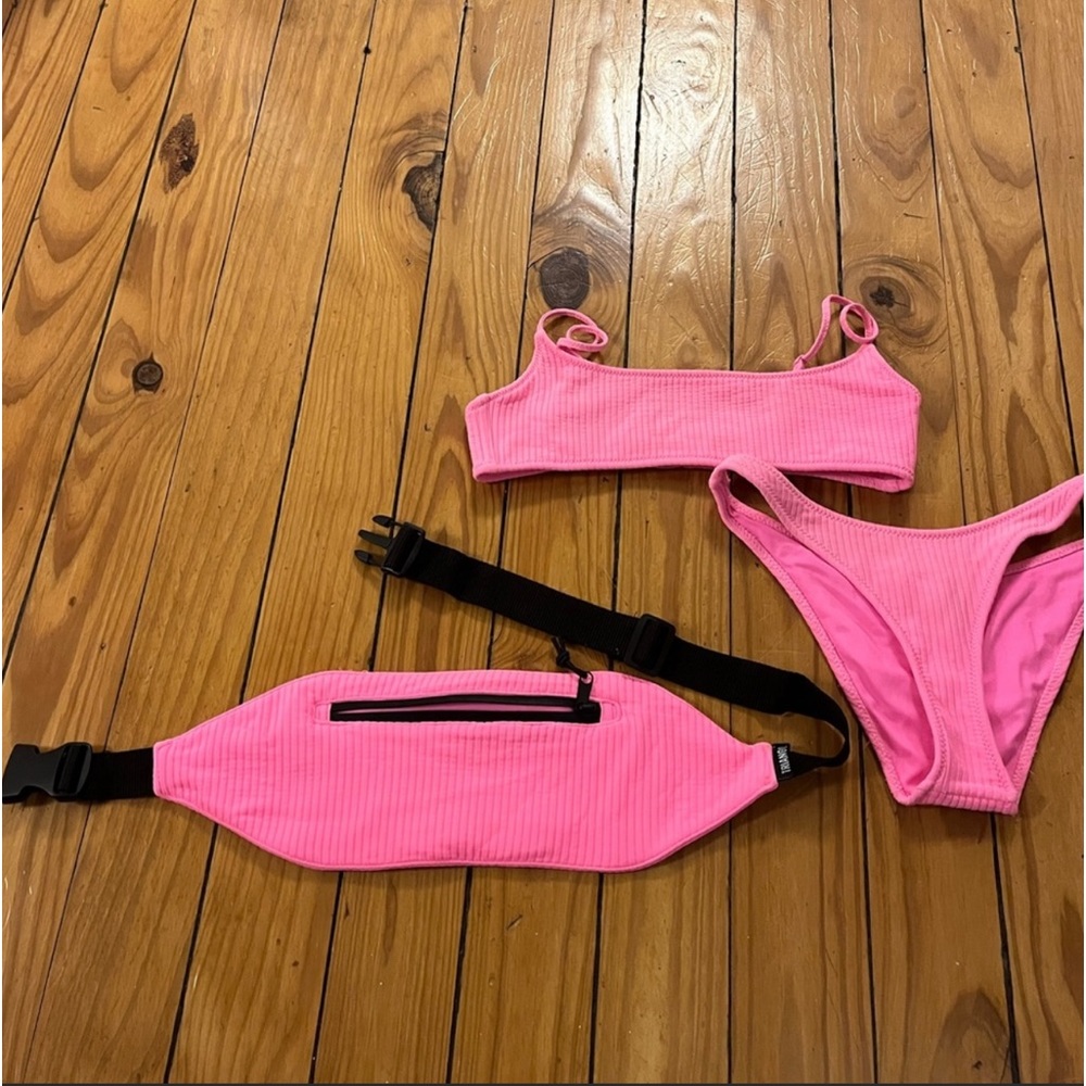 size small hot pink triangl mica two piece